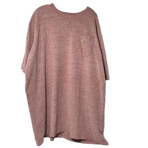 CARHARTT  Men’s Pocket T-Shirt, Size 3 XLT, Color  Pale Plum Heather